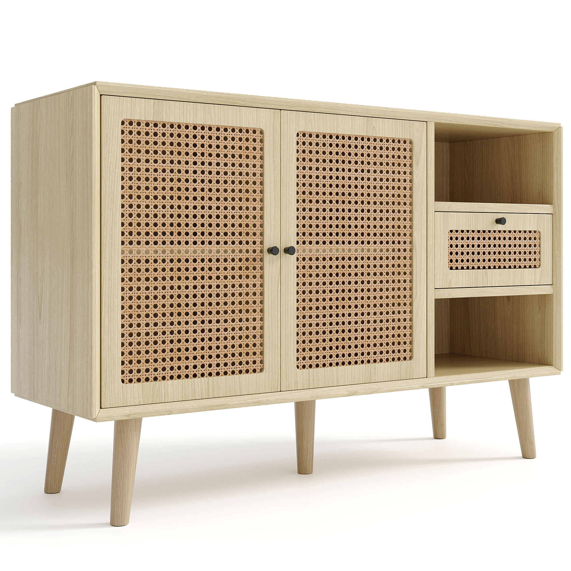 SIDEBOARD Eichenholzoptik 120/40/80 cm - Hellbraun, Holzwerkstoff (40/80/120cm) - Urban Meuble