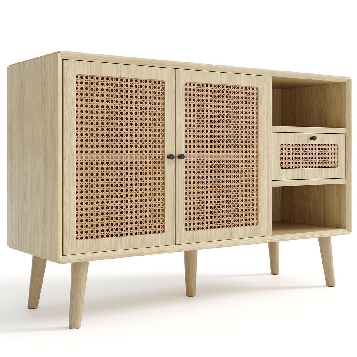 SIDEBOARD Eichenholzoptik 120/40/80 cm - Hellbraun, Holzwerkstoff (40/80/120cm) - Urban Meuble