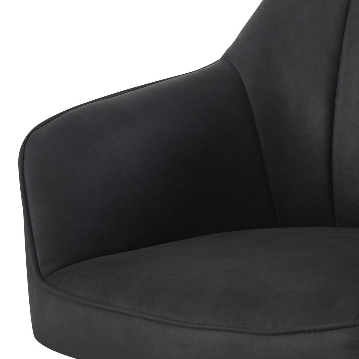ESSZIMMERSTUHL THOMAS-SANA 2er-Set 4-Fuss-Gestell - Schwarz/Weiß, Textil (57/85/62cm) - DUBI Möbel