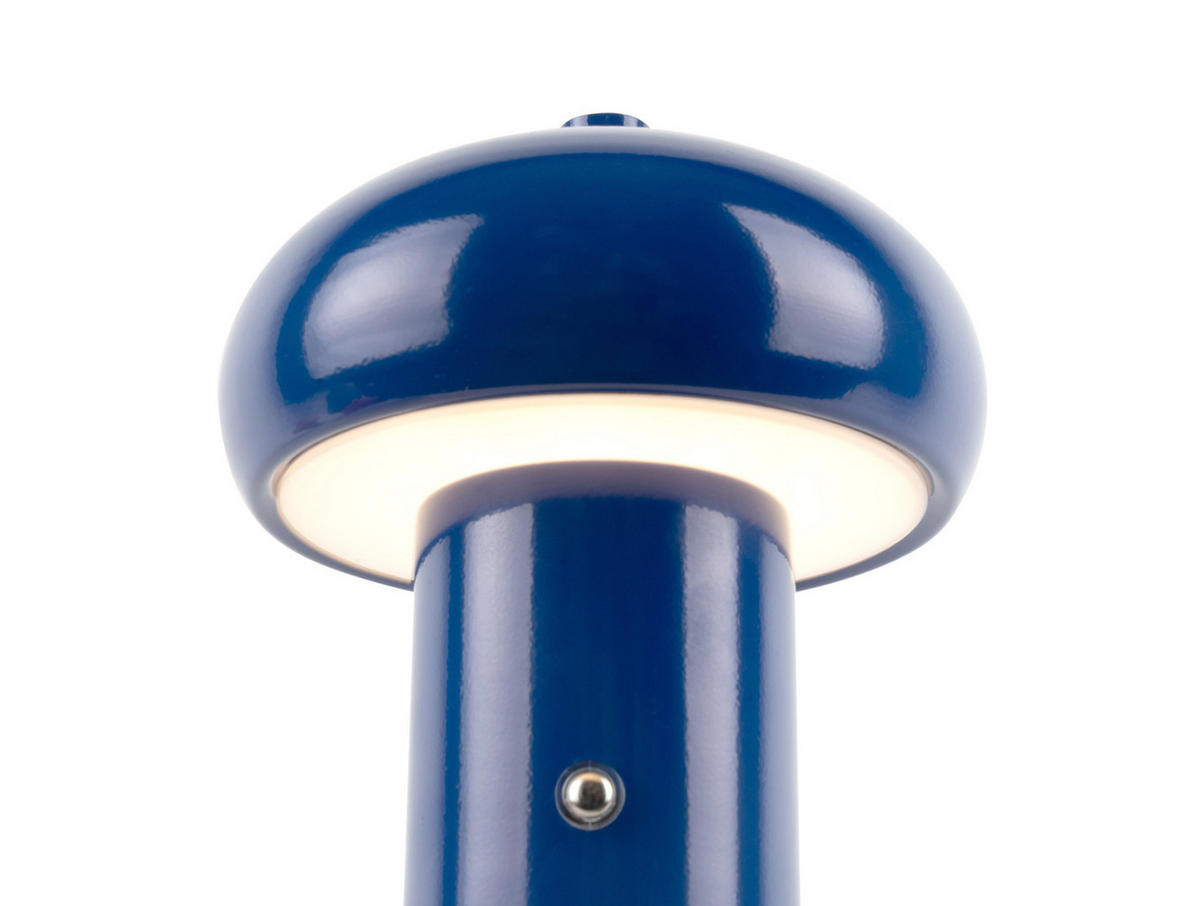 TISCHLAMPE Retro Seta Blau 12.5/12.5/15 cm - Blau, Metall (12.5/12.5/15cm) - Leitmotiv