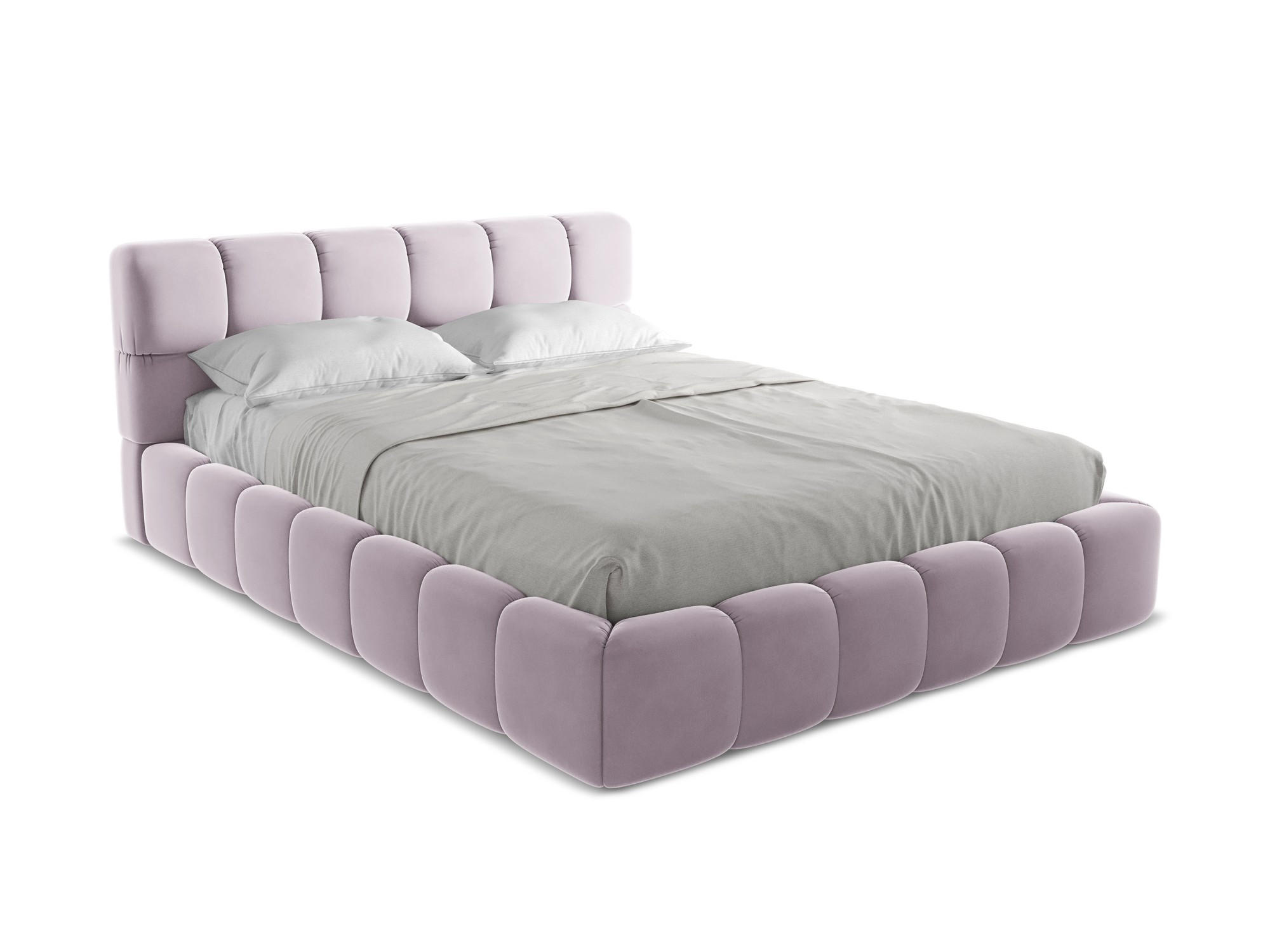 POLSTERBETT mit Bettkasten und Lattenrost 180x228 Violett - Lila/Flieder, Kunststoff/Textil (160/200cm) - Makamii