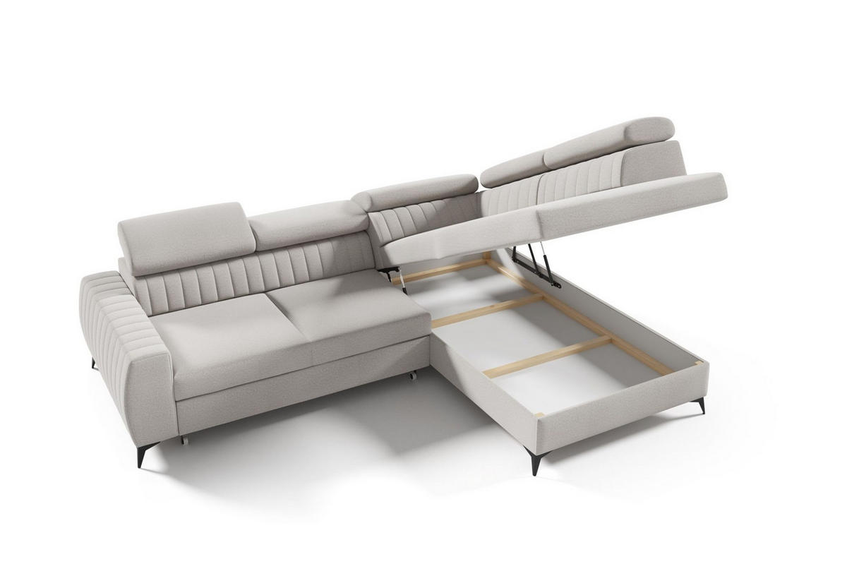 ECKSOFA Toronto - Dunkelgrün, Holzwerkstoff/Textil (270/200cm) - Fun Möbel