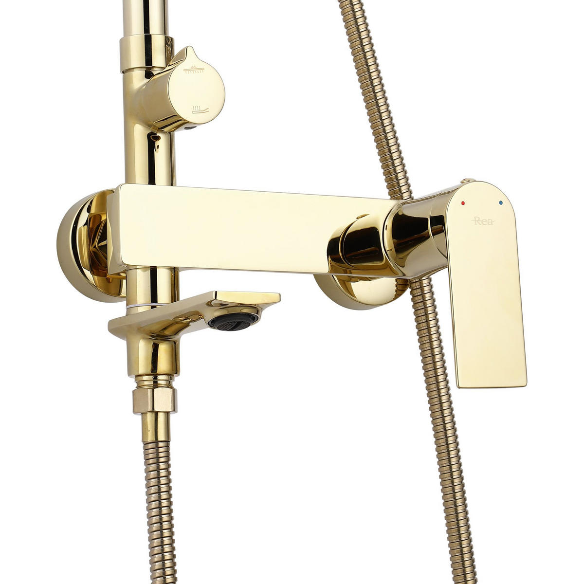 DUSCHGARNITUR Rea Storm Gold - Goldfarben, Metall (30/136/45cm) - REA