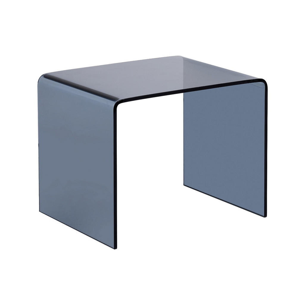 Thumbnail - Vente-Unique 2Er-Set, Transparent, Grau, Glas, Rechteckig, 40x40x50 cm, Schlafzimmer, Nachttische