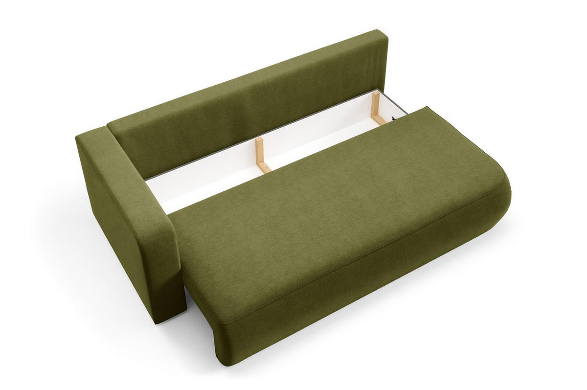 SCHLAFSOFA mit Bettkasten Grün - Schwarz/Grün, Holz/Holzwerkstoff (228/82/106cm) - Furnisell