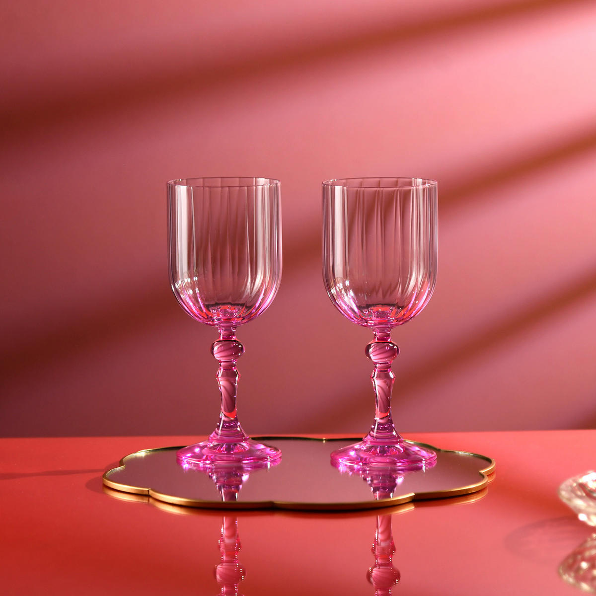 WEINGLÄSER, 2er-Set, 300 ml - Pink, Glas (0.3L) - Krosno Glass