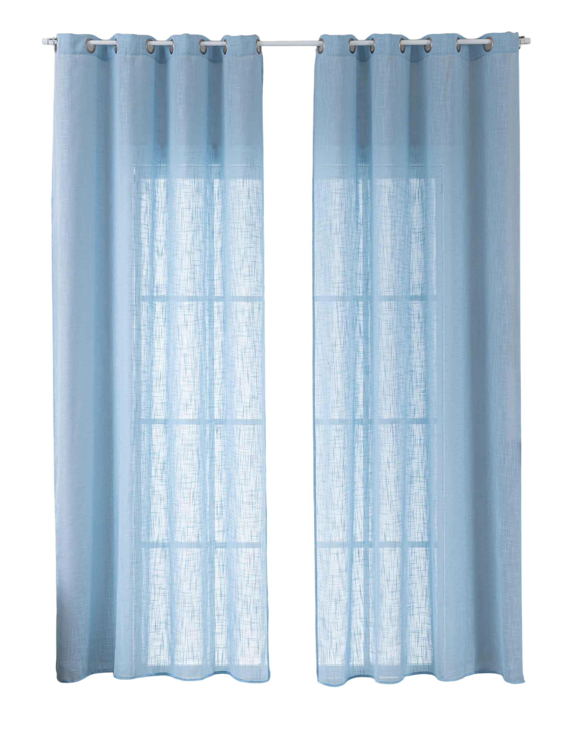 VORHANG 2ER SET SEOUL HxB 245x140 cm Hellblau - Hellblau, Textil (60/245cm) - Gardinenbox