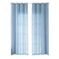 VORHANG 2ER SET SEOUL HxB 245x140 cm Hellblau - Hellblau, Textil (60/245cm) - Gardinenbox
