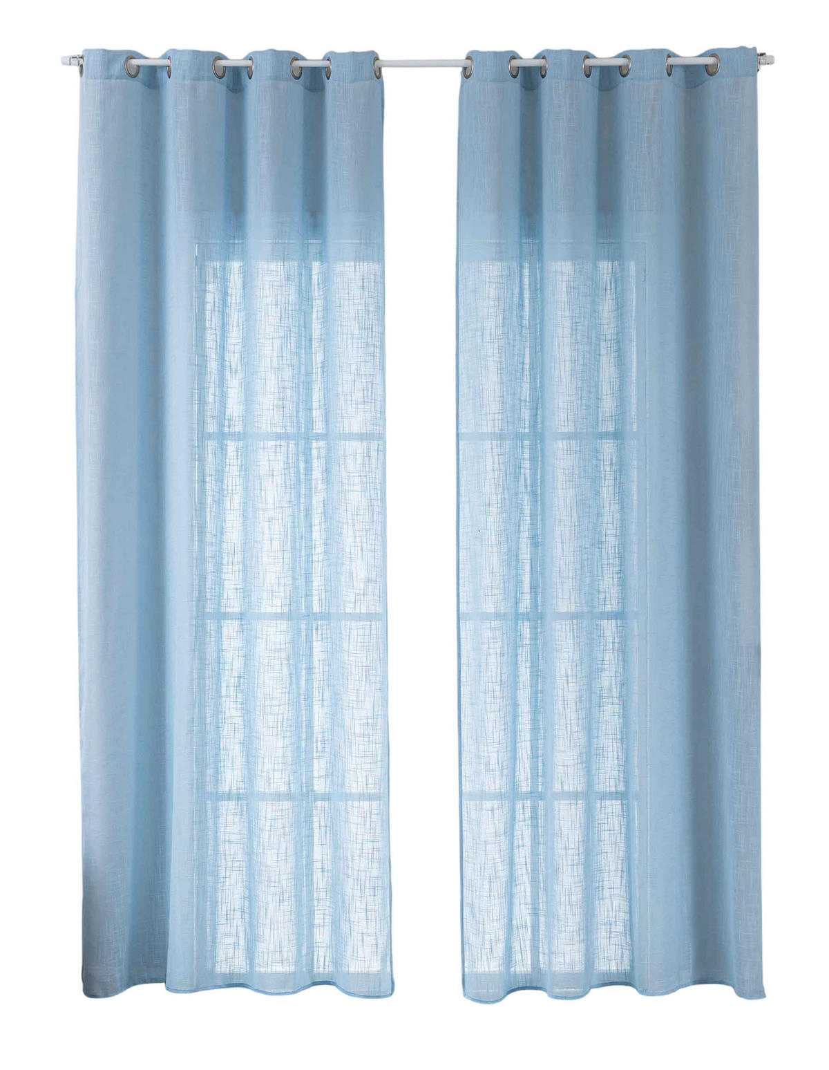 VORHANG 2ER SET SEOUL HxB 245x140 cm Hellblau - Hellblau, Textil (60/245cm) - Gardinenbox