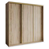 SCHWEBETÜRENSCHRANK NISSE 200/205/60 cm 3-türig Sonoma Eiche - Sonoma Eiche, Holzwerkstoff (200/205/60cm) - MASSENO