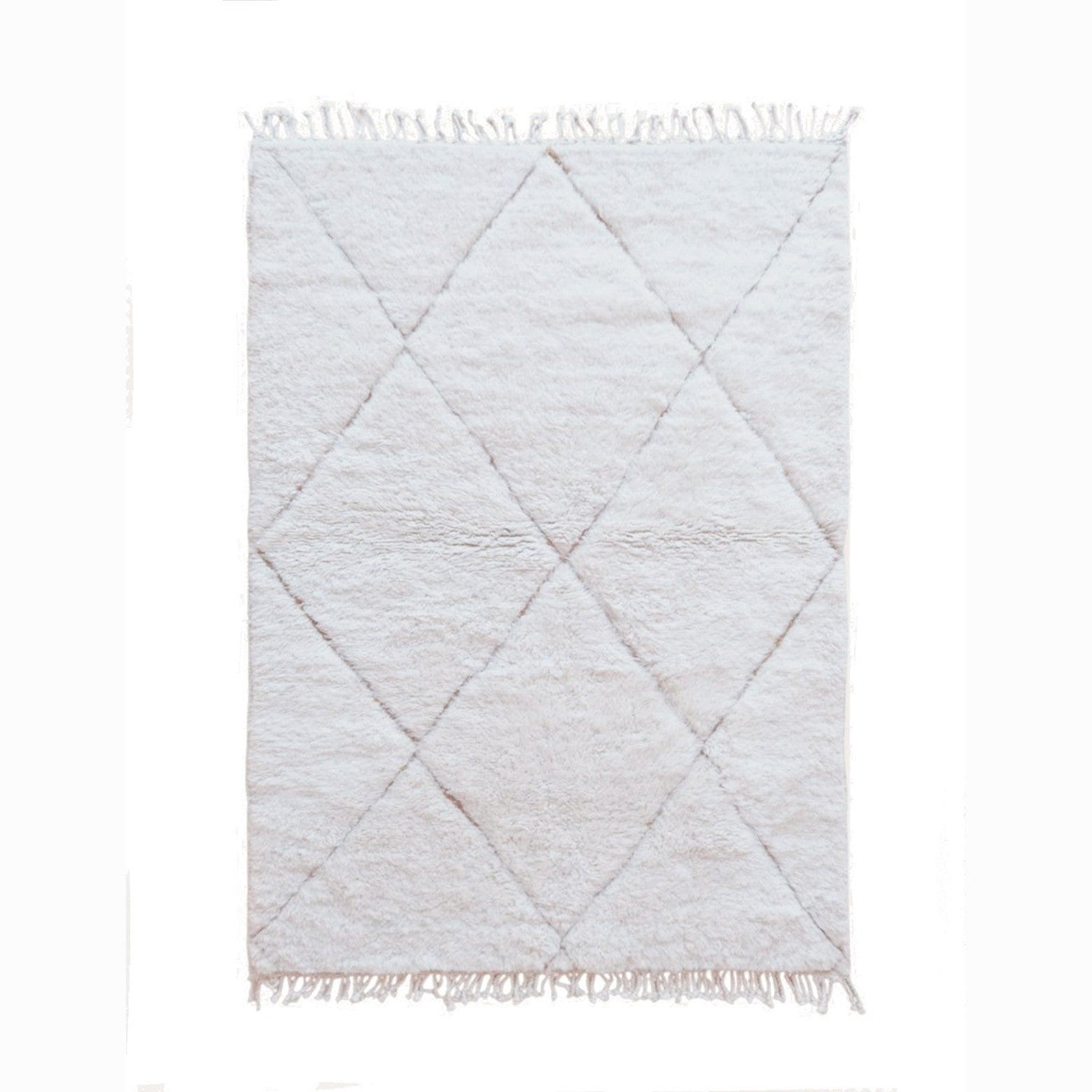 BERBERTEPPICH weich Wolle 128x 188 cm - Weiß, Naturmaterialien (128/188cm) - AFK Living