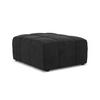 POUF Samt Stoff Schwarz - Schwarz, Holzwerkstoff/Kunststoff (75/41/90cm) - Makamii