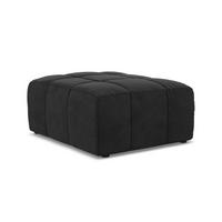 POUF Samt Stoff Schwarz - Schwarz, Holzwerkstoff/Kunststoff (75/41/90cm) - Makamii