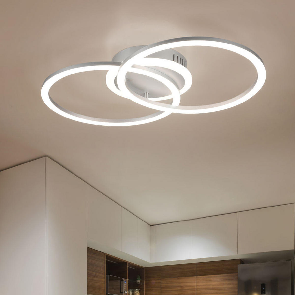 LED DECKENLEUCHTE Venida Silber Metall - Silberfarben, Metall (30/50/7cm)