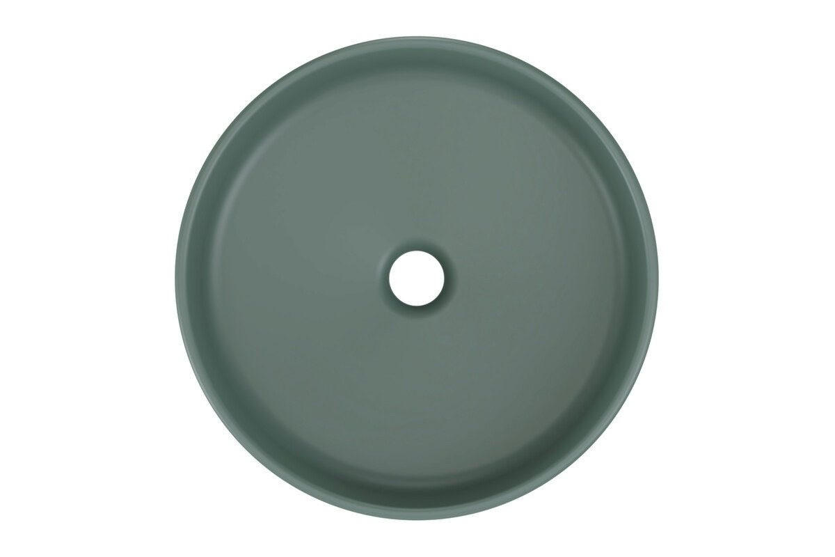 AUFSATZWASCHBECKEN 40 cm - RIVER 1 BM287 in Dunkelgrün/ Matt - Dunkelgrün, Keramik (40/12/40cm)