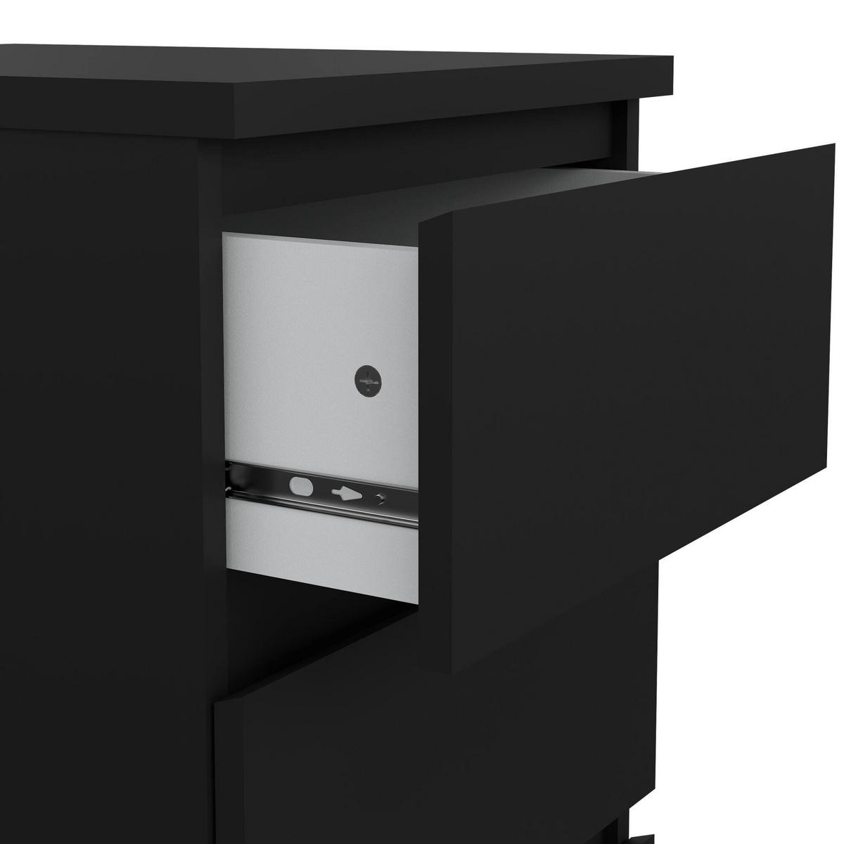 KOMMODE Schwarz 40.4/50/70.1 cm - Schwarz, Holzwerkstoff (40/70/50cm) - DMORA
