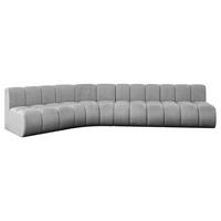 ECKSOFA modulares Sofa Montra-L2 - 381x174x70 cm Grau - Hellgrau, Holzwerkstoff/Textil (381/174cm) - ALTDECOR