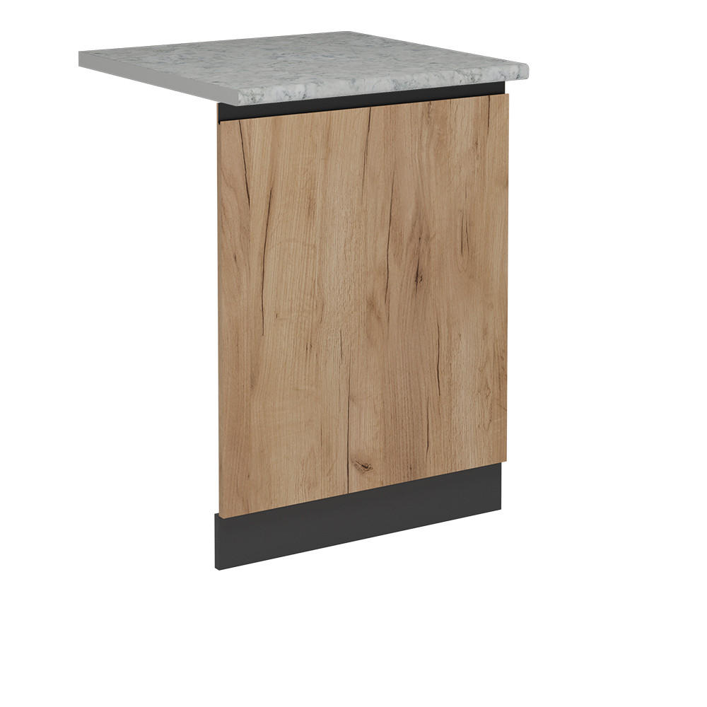 DISKMASKINENS FRONTPANEL R-Line Goldkraft ek 60 cm , AP Marble Honungsek, Antracit 81.8/60/60 cm