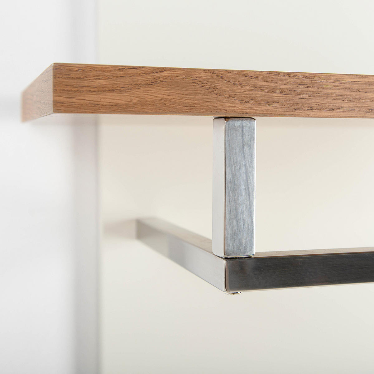 GARDEROBENPANEEL - Eichefarben/Weiß, Holzwerkstoff/Metall (91/135/27cm) - home24