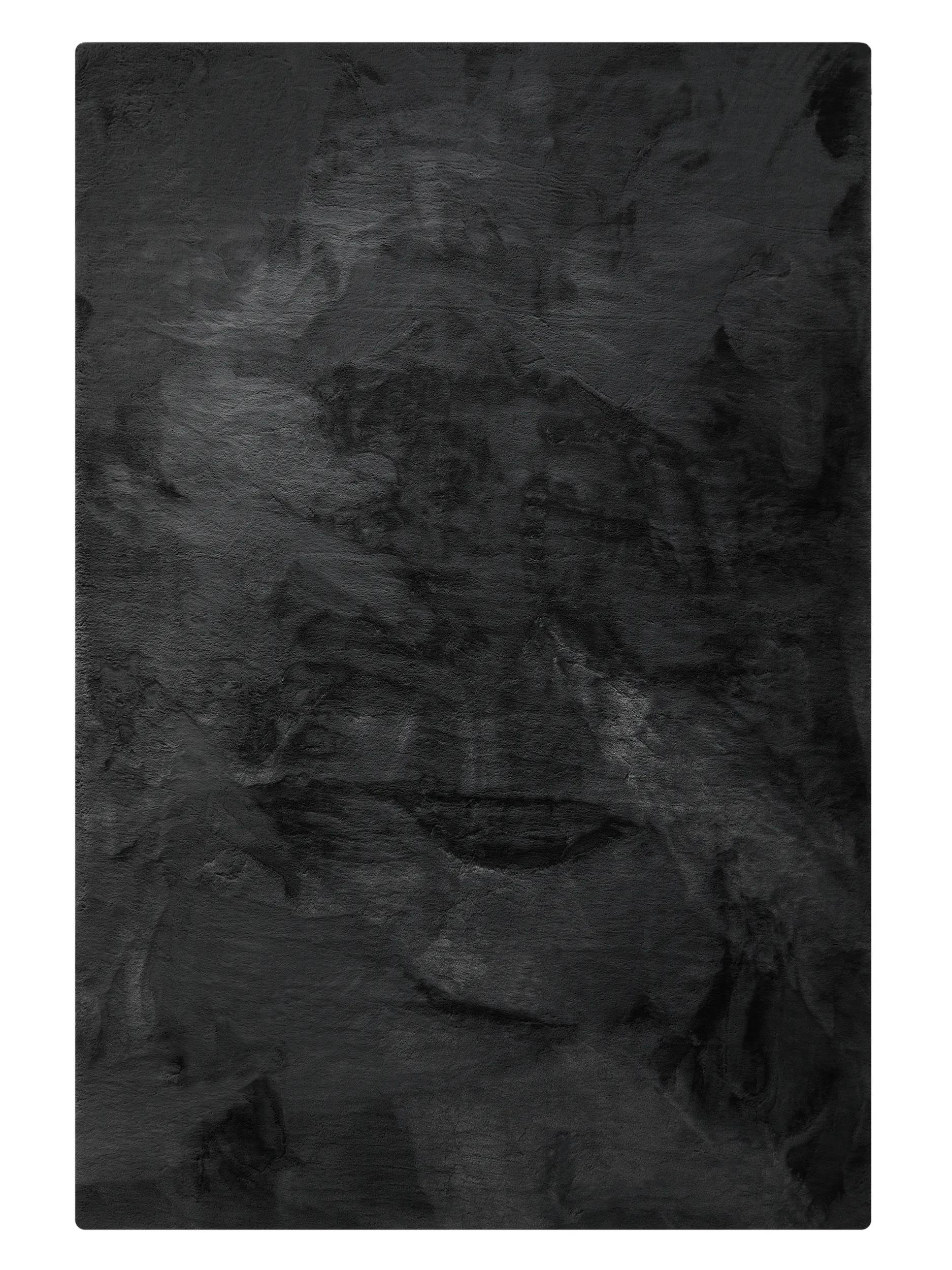 KUNSTFELL-TEPPICH Dave Anthrazit 120x170 cm - Anthrazit, Textil (120/170cm) - benuta Nest