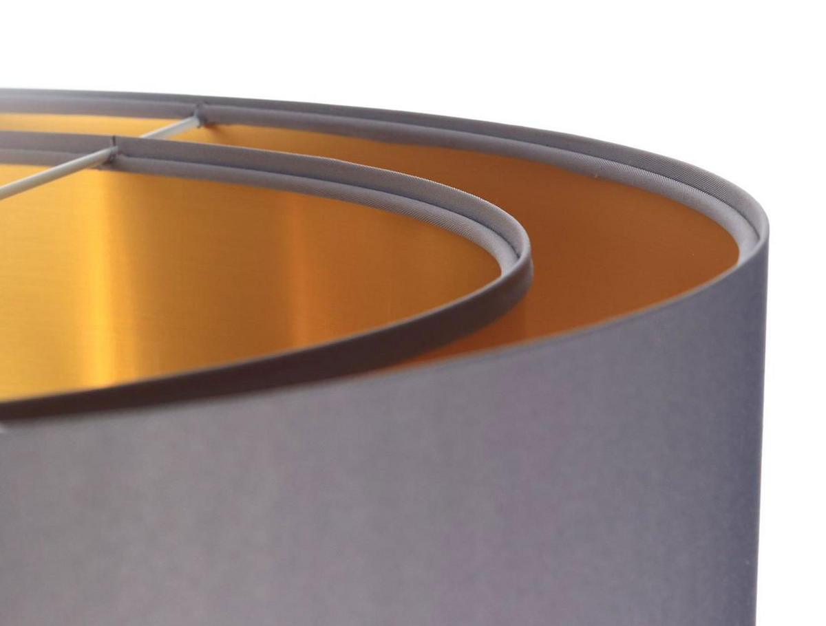 HÄNGELEUCHTE Grau 50/20 cm - Goldfarben/Grau, Kunststoff (50/1/20cm) - ONZENO