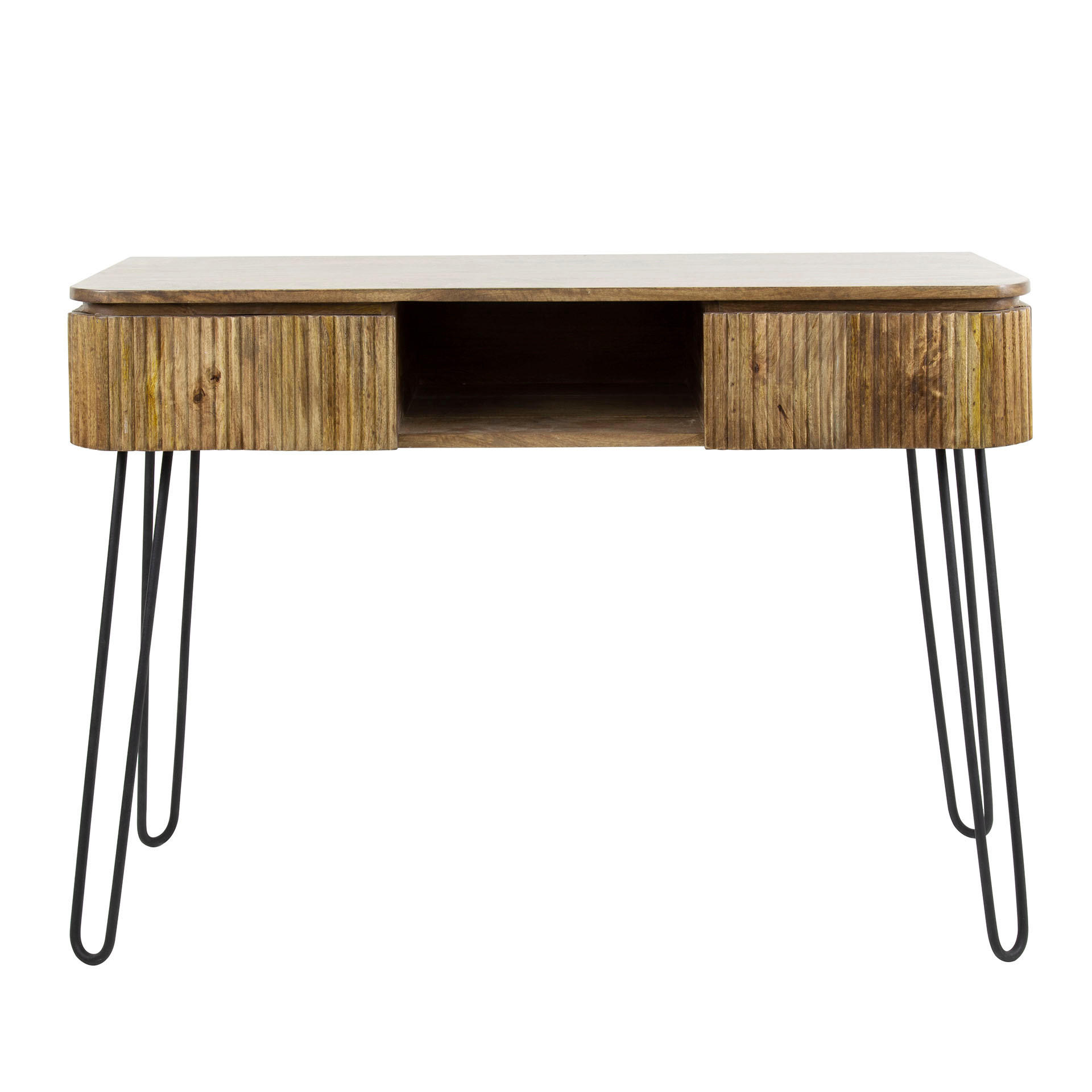 SCHMINKTISCH Wave Braun 40/110/77 cm - Braun, Holz (40/110/77cm) - Hoyz Collection