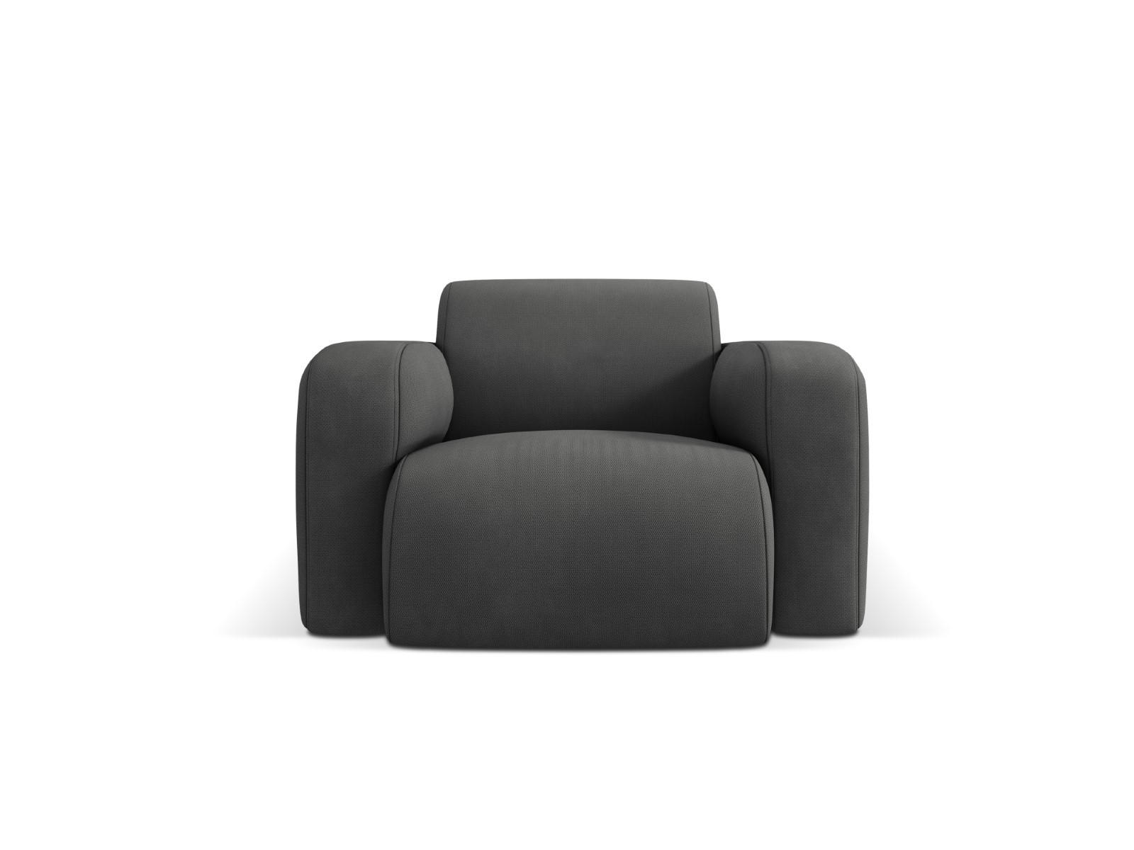 SESSEL Molino aus strukturiertem Stoff dunkelgrau - Dunkelgrau, Textil (95/72/105cm) - Micadoni