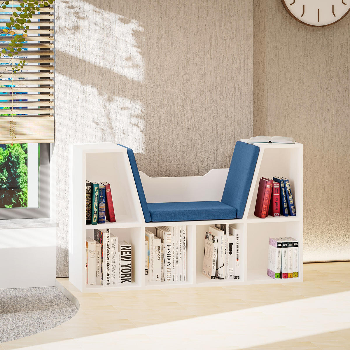 KINDERREGA DE-15457 102/30/61 cm, 6 Fächer Blau - Blau, Holzwerkstoff (102/61/30cm) - ComfortXL