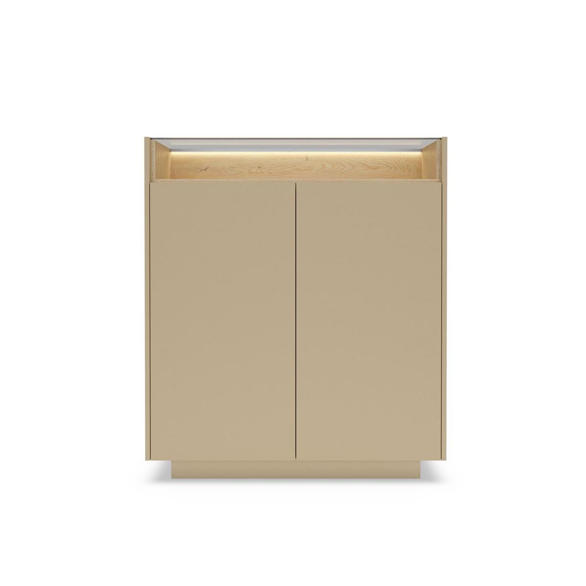 HIGHBOARD Kiro Braun, Hochkommode mit LED - Braun, Holzwerkstoff (103/119/40cm) - Bettso