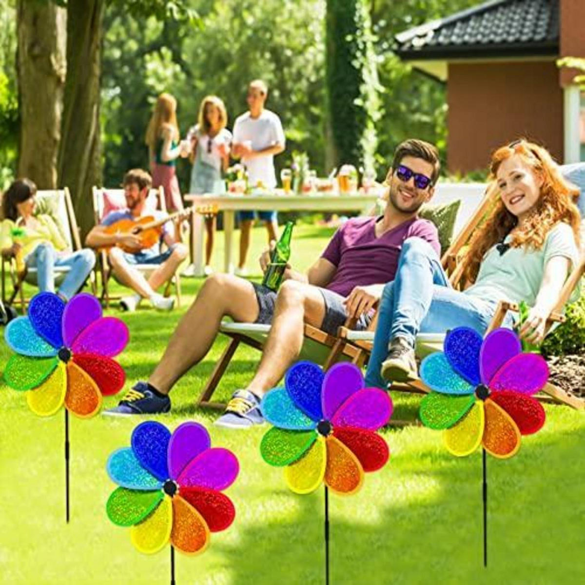 WINDSPIEL 4-teiliges Set Regenbogen 30 cm - Multicolor, Kunststoff (70/30/70cm)