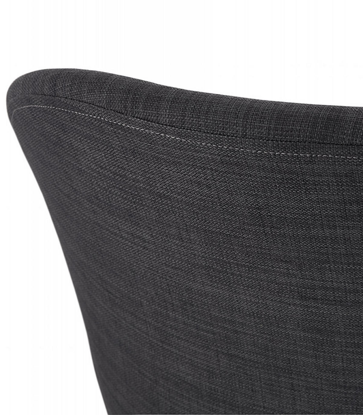 DESIGNERSTUHL JUMBO Stoffschale mit Armlehnen und Kufengestell Chrom, Anthrazit 59x58x87 cm - Chromfarben/Anthrazit, Textil/Metall (59/87/58cm) - KADIMA DESIGN