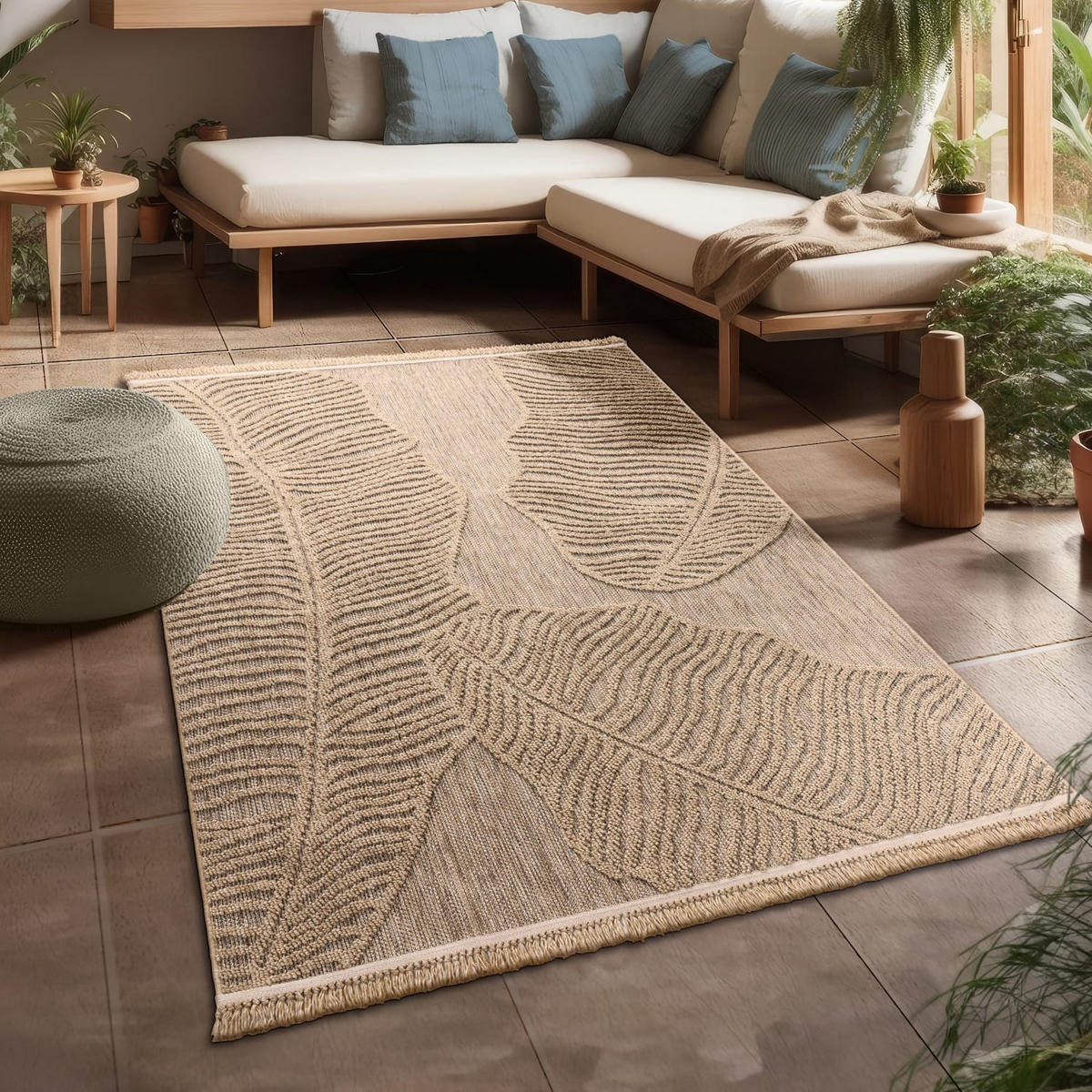 OUTDOORTEPPICH 160/220 cm Cologne 496 - Beige, Kunststoff (160/220cm) - Paco Home