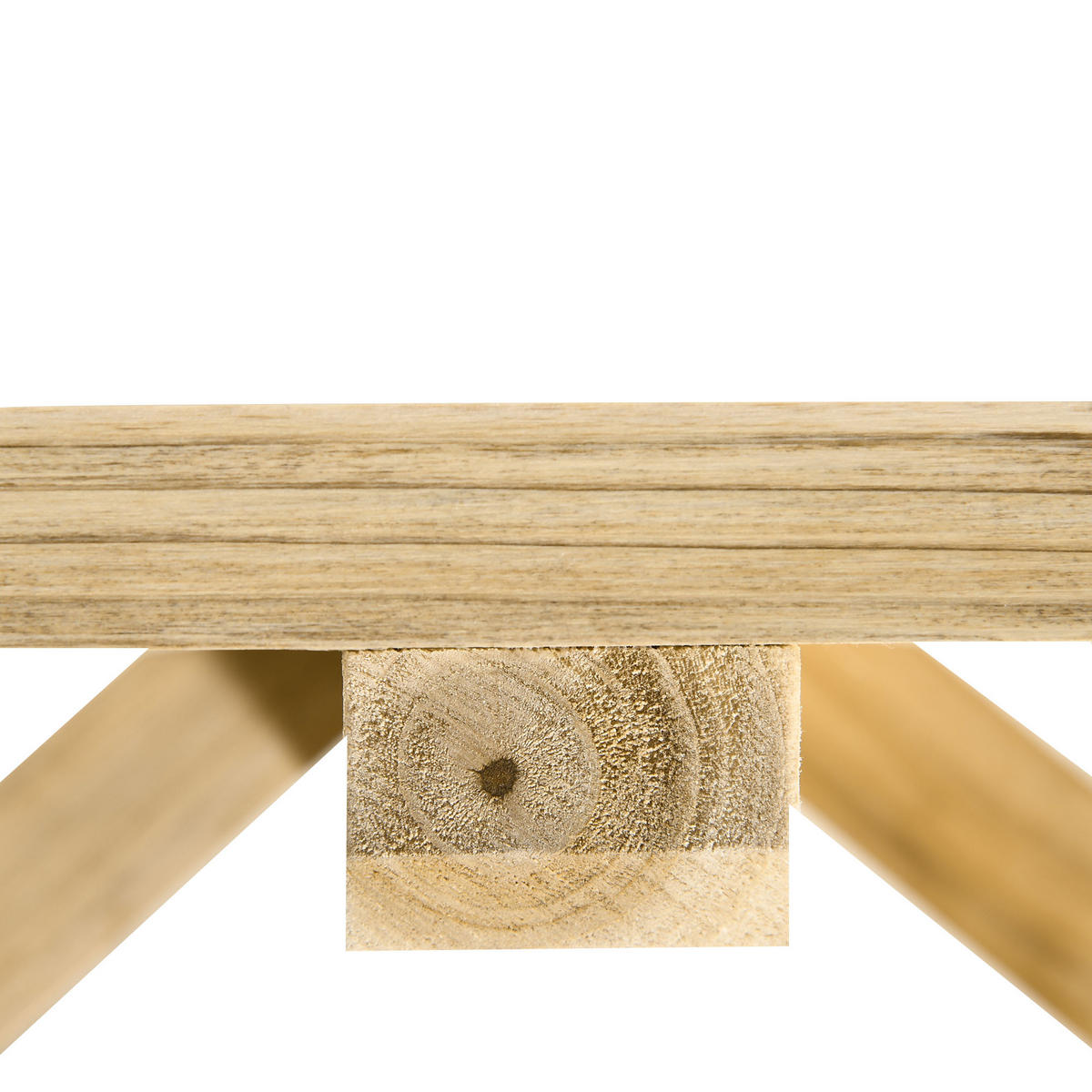 GARTENBANK, Wetterfest, Sitzbank, Gartenmöbel, Rustikale Bank, Holz, Natur - Fichtefarben, Holz (50/39.5/98cm) - Outsunny