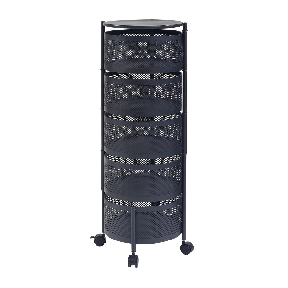 ROLLWAGEN Steigen - Schwarz, Metall (33/89.5/33cm) - [en.casa]