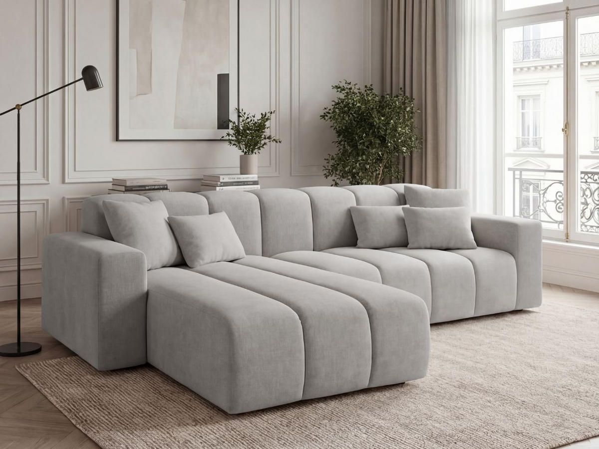 ECKSOFA Nork Grau Links - Grau, Holz/Textil (180/265cm) - Graingold
