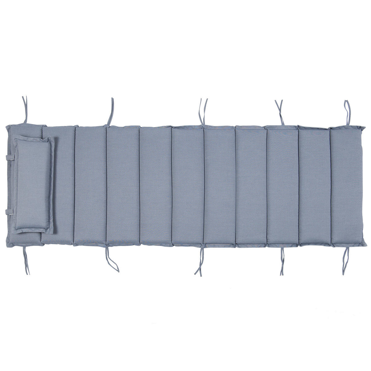 LIEGENAUFLAGE Blau Brescia - Blau, Textil (180/5/60cm) - Beliani