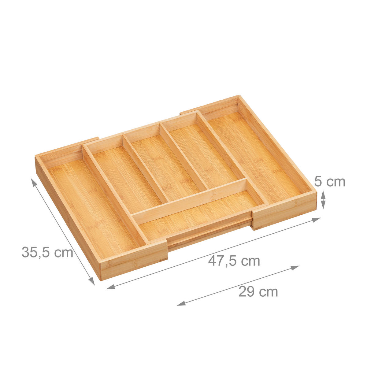 BESTECKKASTEN - Hellbraun, Holz/Holzwerkstoff (29/5/35.5cm) - Relaxdays