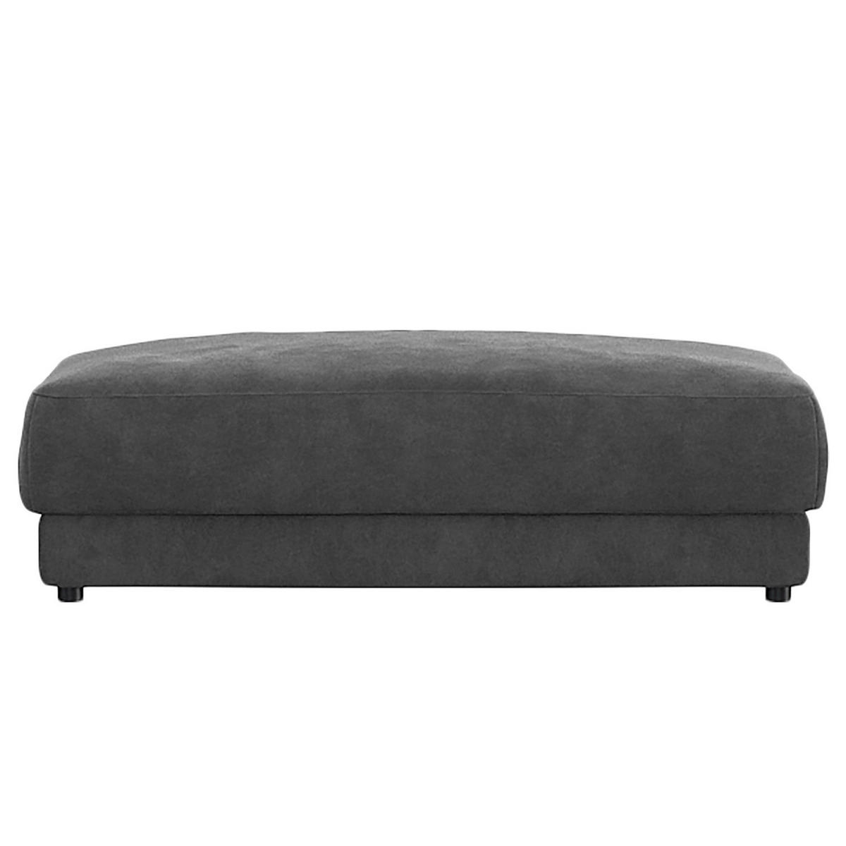 POLSTERHOCKER - rechteckig - Schwarz/Grau, Kunststoff/Textil (134/45/65cm) - home24