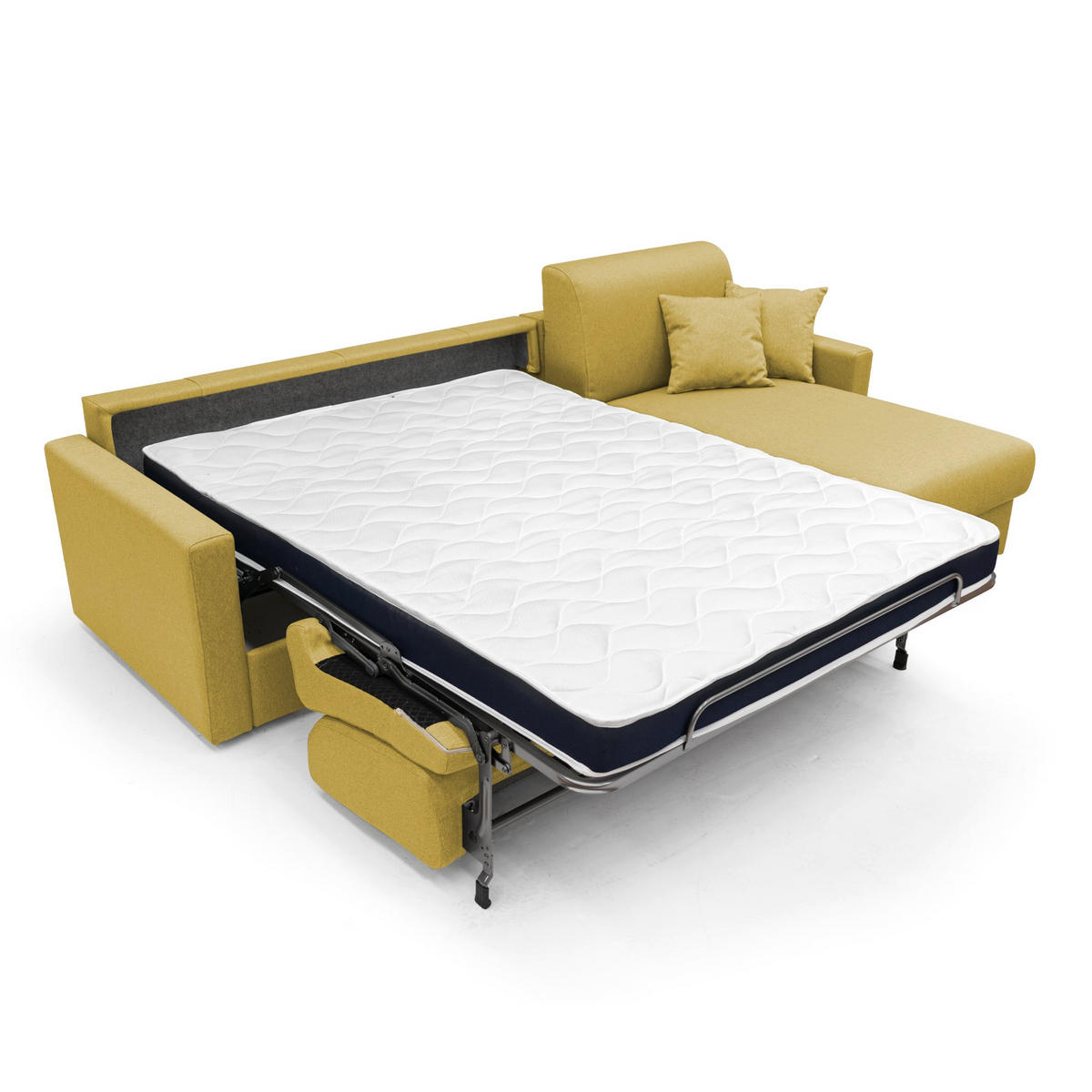 ECKSOFA RECHTS Chris - Gelb, Textil (288/96cm) - Divani.store