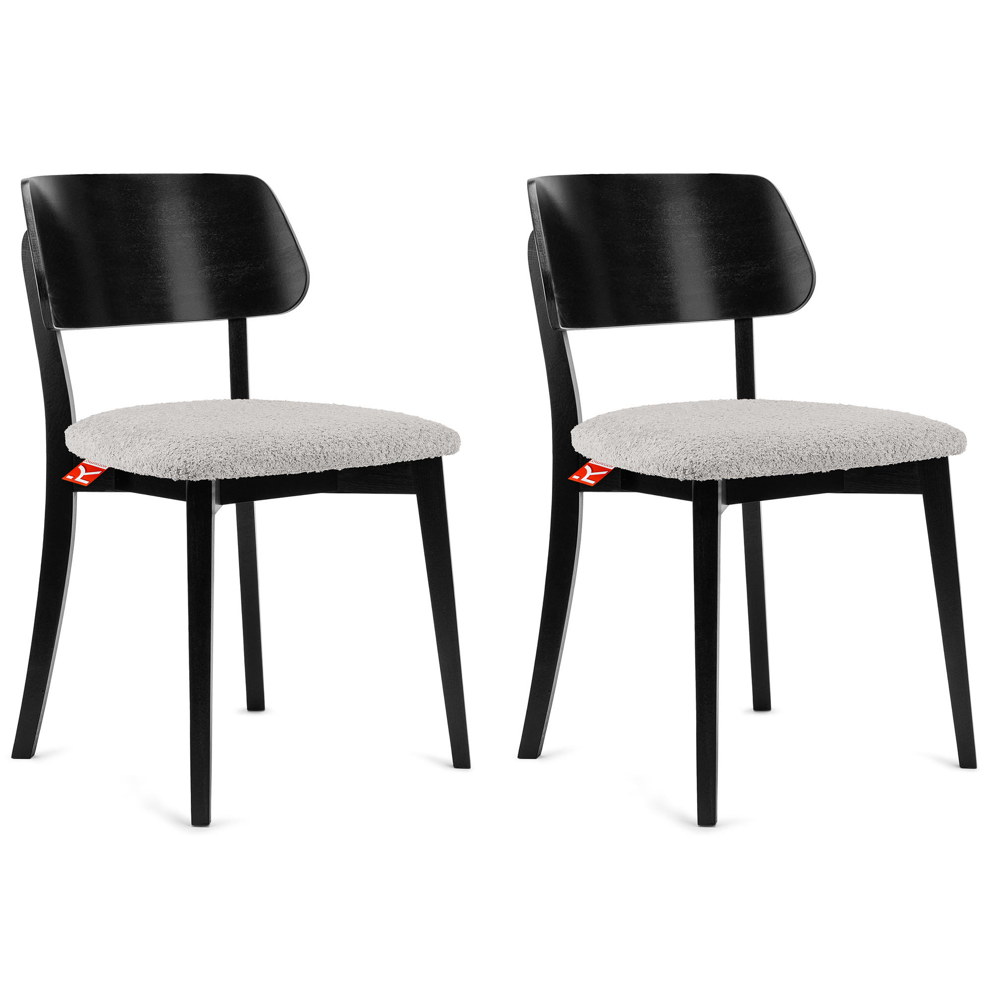 Konsimo® Holzstuhl Schwarz, Grau 47x80.5x45 cm