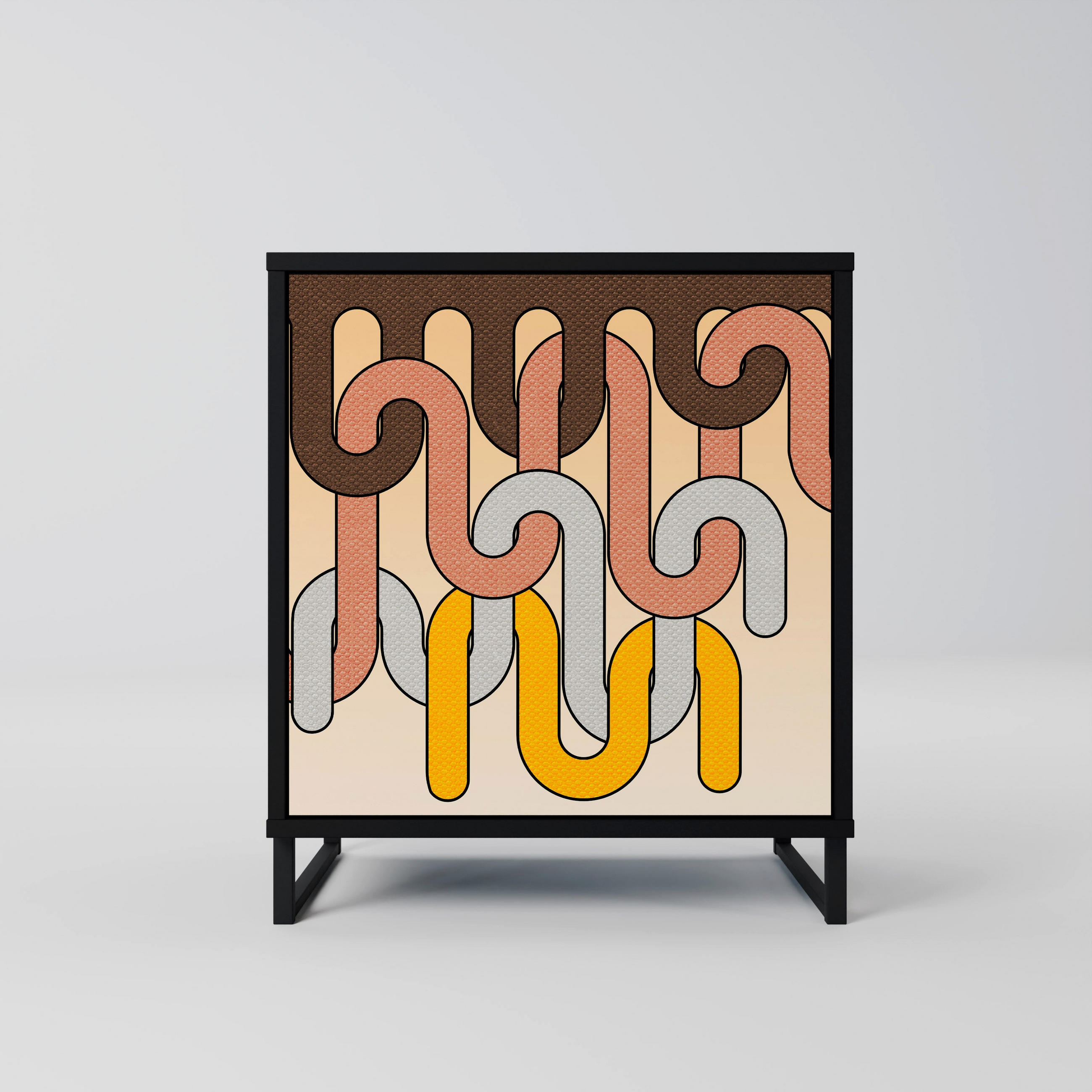 SpaceRebels Sideboard Schwarz 57.5x67.5x42 cm