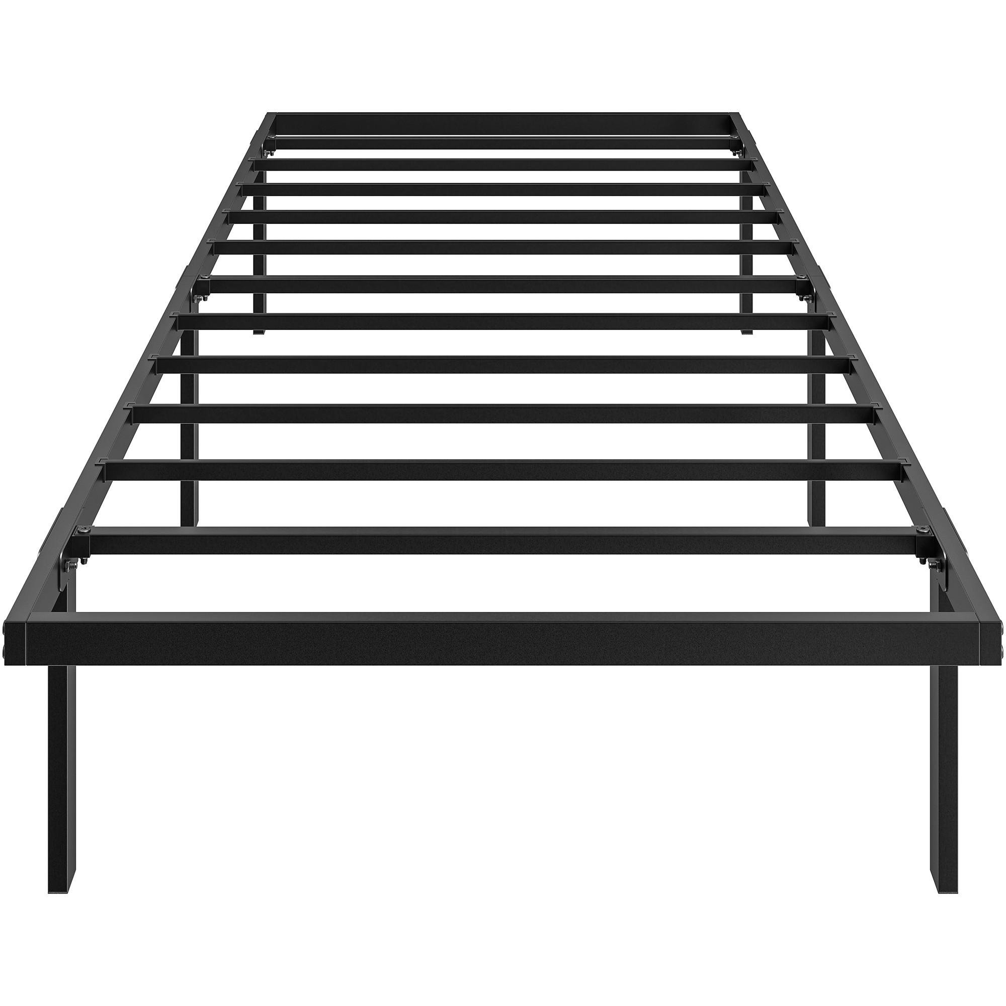 BETTGESTELL Schwarz 90/200 cm - Schwarz, Metall - PANGIVO