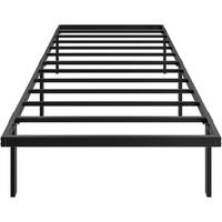 BETTGESTELL Schwarz 90/200 cm - Schwarz, Metall - PANGIVO