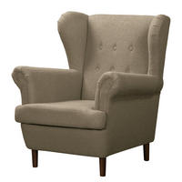 OHRENSESSEL - Dunkelbraun/Cappuccino, Textil (85/101/89cm) - home24