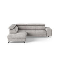 ECKSOFA mit Schlaffunktion und Bettkasten - Sandfarben/Schwarz, Kunststoff/Textil (262/215cm) - Cotta