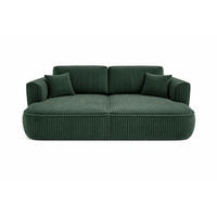 BIGSOFA COZI, Dunkelgrün mit Cordbezug - Dunkelgrün, Kunststoff/Textil (240/87/180cm) - KS Home Concept