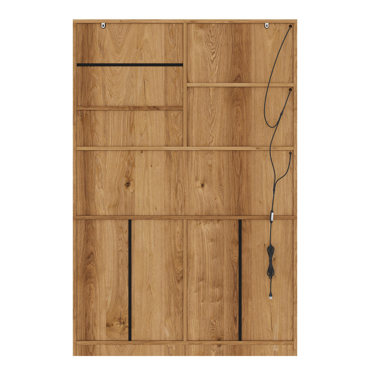 BUFFET SCHRANK LED 6 Türen 3 Schubladen 180cm Weiß - Weiß, Glas (120.5/180/40cm) - FLIEKS