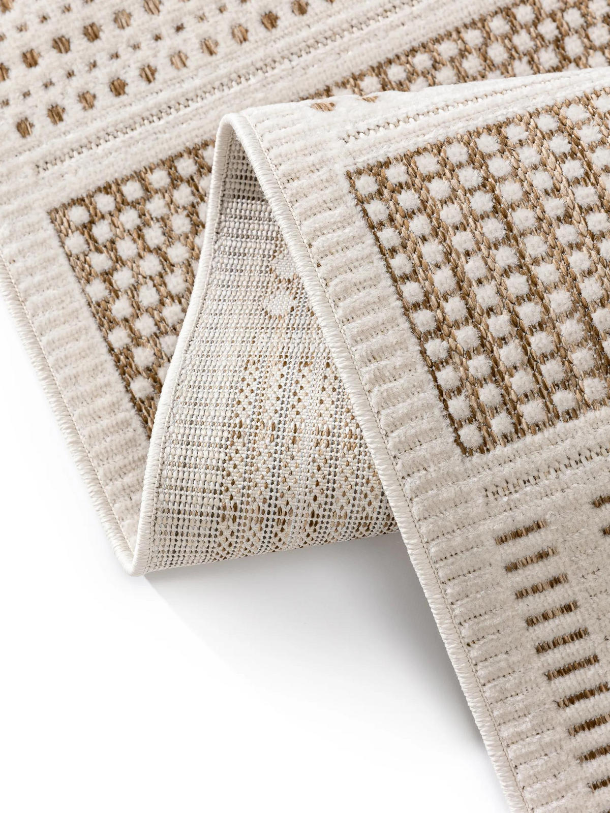 VNITŘNÍ a venkovní koberec Kaleo Krémová/Béžová 140x200 cm - krémová, plast/umělá hmota (140/200cm) - benuta