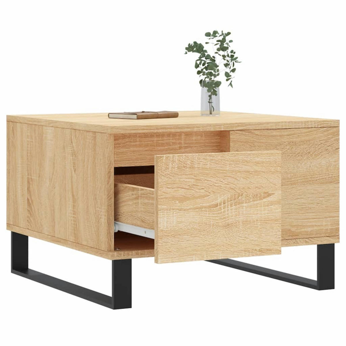 COUCHTISCH Sonoma-Eiche 55x55x36,5 cm Holzwerkstoff - Braun, Holzwerkstoff (55/55/36.5cm) - furnicato