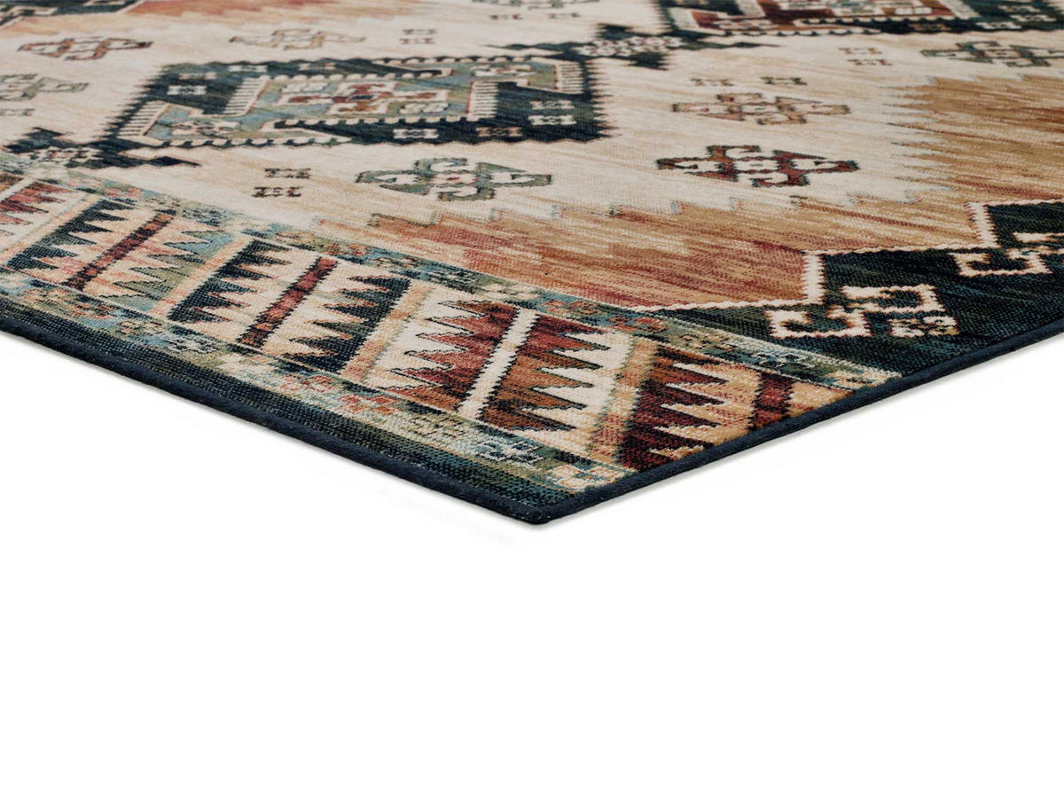 ORIENTTEPPICH Beige Antalia 135/195 cm - Blau/Beige, Textil (135/195cm) - Atticgo